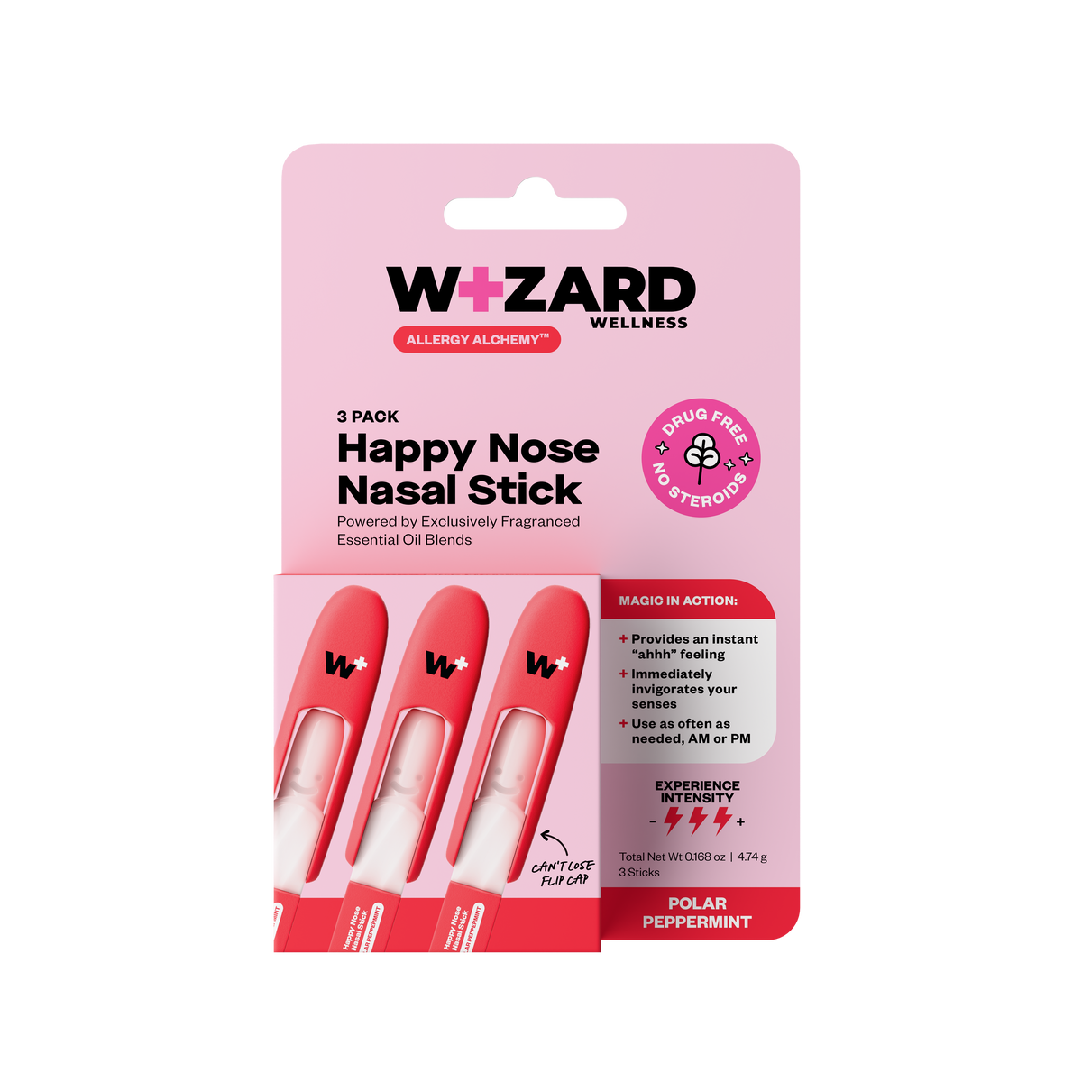 Happy Nose Nasal Stick - Polar Peppermint - 3 Pack