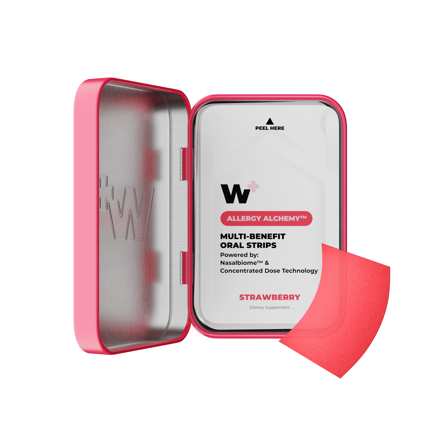 Wizard Wellness Multi-Benefit Oral Strips in a pink case